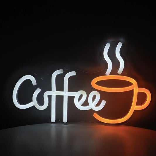 Néon "Coffee" avec Tasse - Décoration Lumineuse pour Cafés et Intérieurs