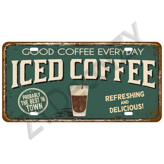 Coffee Tin Sign Vintage Metal Sign Funny Poster Tinplate Plate Home Decor For Bar Pub Club Man Cave Wall Decoration Wine Beer